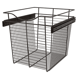 18" x 20" x 18" Wide Heavy-Gauge Pull-Out Wire Basket, Oil-Rubbed Bronze Finish