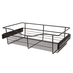 7" x 14" x 24" Wide Heavy-Gauge Pull-Out Wire Basket, Oil-Rubbed Bronze Finish