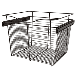 18" x 20" x 24" Wide Heavy-Gauge Pull-Out Wire Basket, Oil-Rubbed Bronze Finish