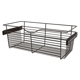 11" x 14" x 30" Wide Heavy-Gauge Pull-Out Wire Basket, Oil-Rubbed Bronze Finish