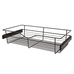 7" x 16" x 30" Wide Heavy-Gauge Pull-Out Wire Basket, Oil-Rubbed Bronze Finish