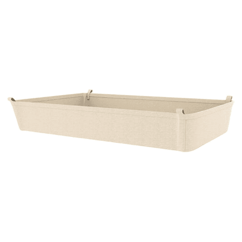 3-25/32" x 14-5/8" x 16-3/4" Canvas Closet Basket Liner, Tan Finish