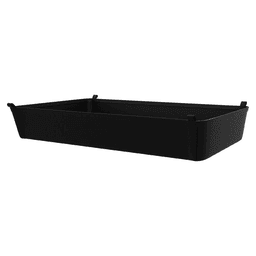3-25/32" x 14-5/8" x 22-3/4" Canvas Closet Basket Liner, Black Finish