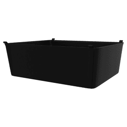 7-25/32" x 18-5/8" x 22-3/4" Canvas Closet Basket Liner, Black Finish