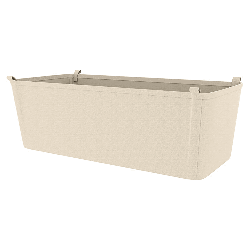 7-25/32" x 10-5/8" x 28-3/4" Canvas Closet Basket Liner, Tan Finish