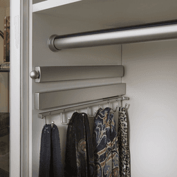 13-25/32" Sidelines Pull-Out Belt Rack, Satin Nickel Finish