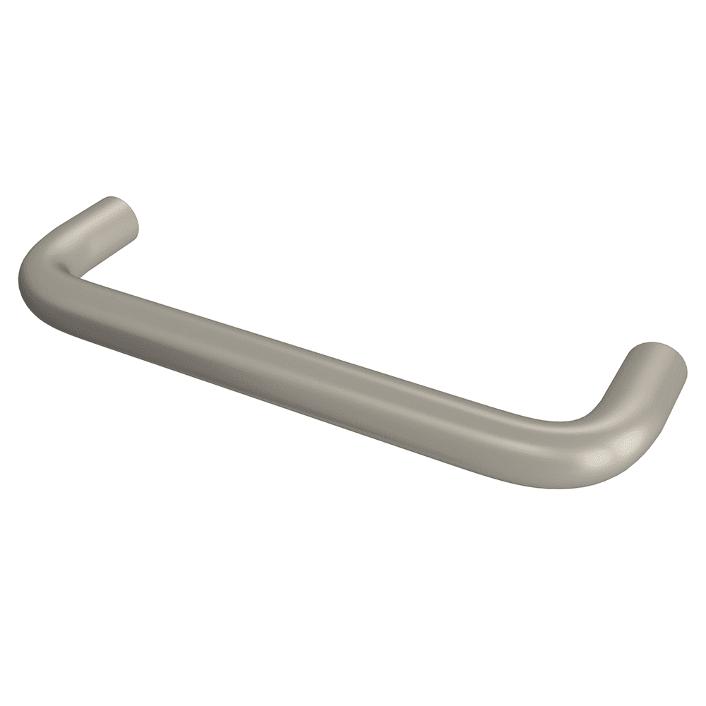 96mm Sidelines Straight Handle Pull, Satin Nickel