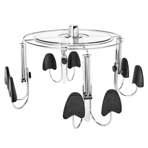 18" Men's Lazy Shoe-Zen with Extra Shelf, Chrome Finish
