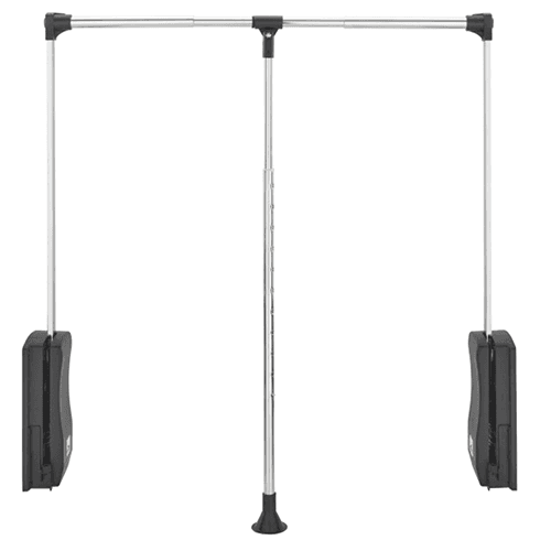 26" - 35" Pull Down Closet Rod, Chrome Finish