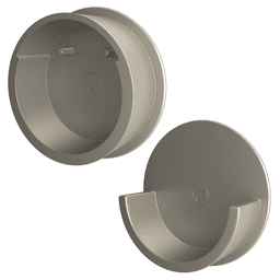 Sidelines Closet Rods Cap, Satin Nickel Finish