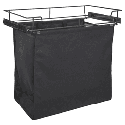 24" Wide Pull-Out Hamper with Canvas Bag, Powder-Coated Finish