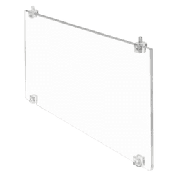 6" Shoe Shelf Divide, Clear Acrylic Finish