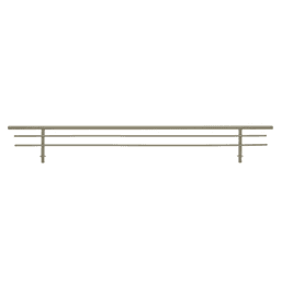 17" Wire Shoe Rail, Satin Nickel Finish