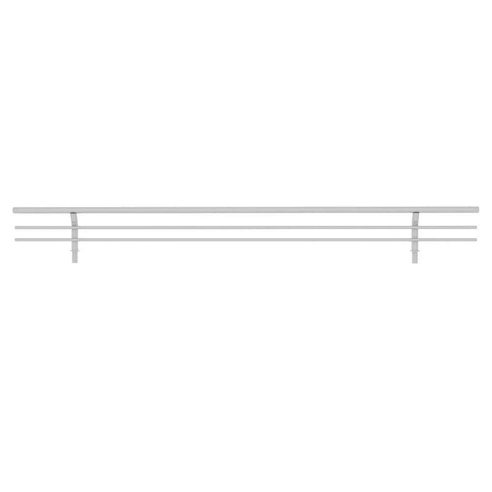 17" Sidelines Wire Shoe Rail, Satin Chrome Finish