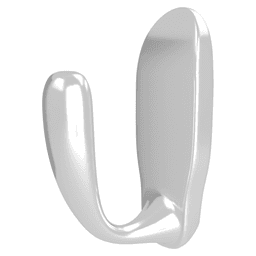 1-5/8" x 2-13/32" Sidelines Single Hook, Chrome Finish