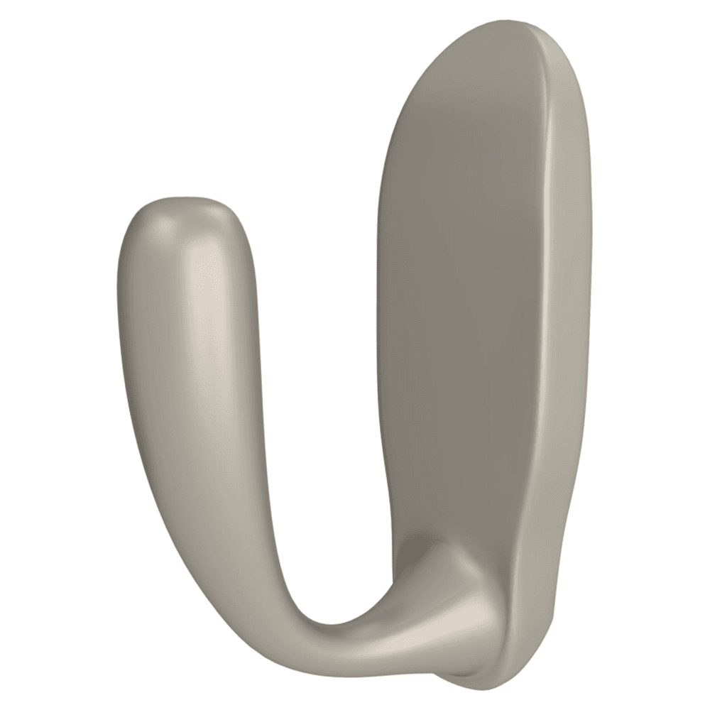 1-5/8" x 2-13/32" Sidelines Single Hook, Satin Nickel Finish