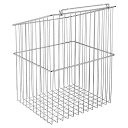 19-1/2" x 13-1/2" x 16" Wide Tilt-Out Wire Hamper, Satin Nickel