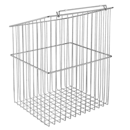 19-1/2" x 13-1/2" x 21" Wide Sidelines Tilt-Out Wire Hamper, Chrome Finish