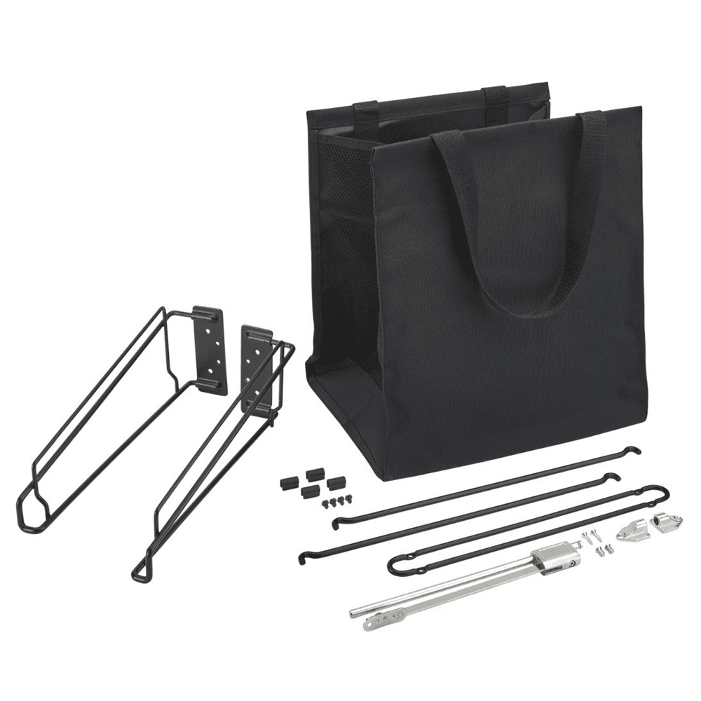 19-1/2" x 13-1/2" x 16" Wide Sidelines Tilt-Out Wire/Fabric Hampers Bag, Black Finish