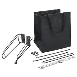 19-1/2" x 13-1/2" x 16" Wide Sidelines Tilt-Out Wire/Fabric Hampers Bag, Black Finish
