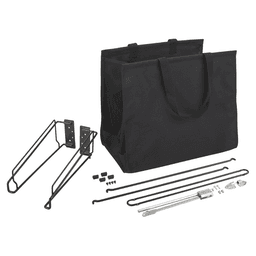 19-1/2" x 13-1/2" x 21" Wide Sidelines Tilt-Out Wire/Fabric Hampers Bag, Black Finish
