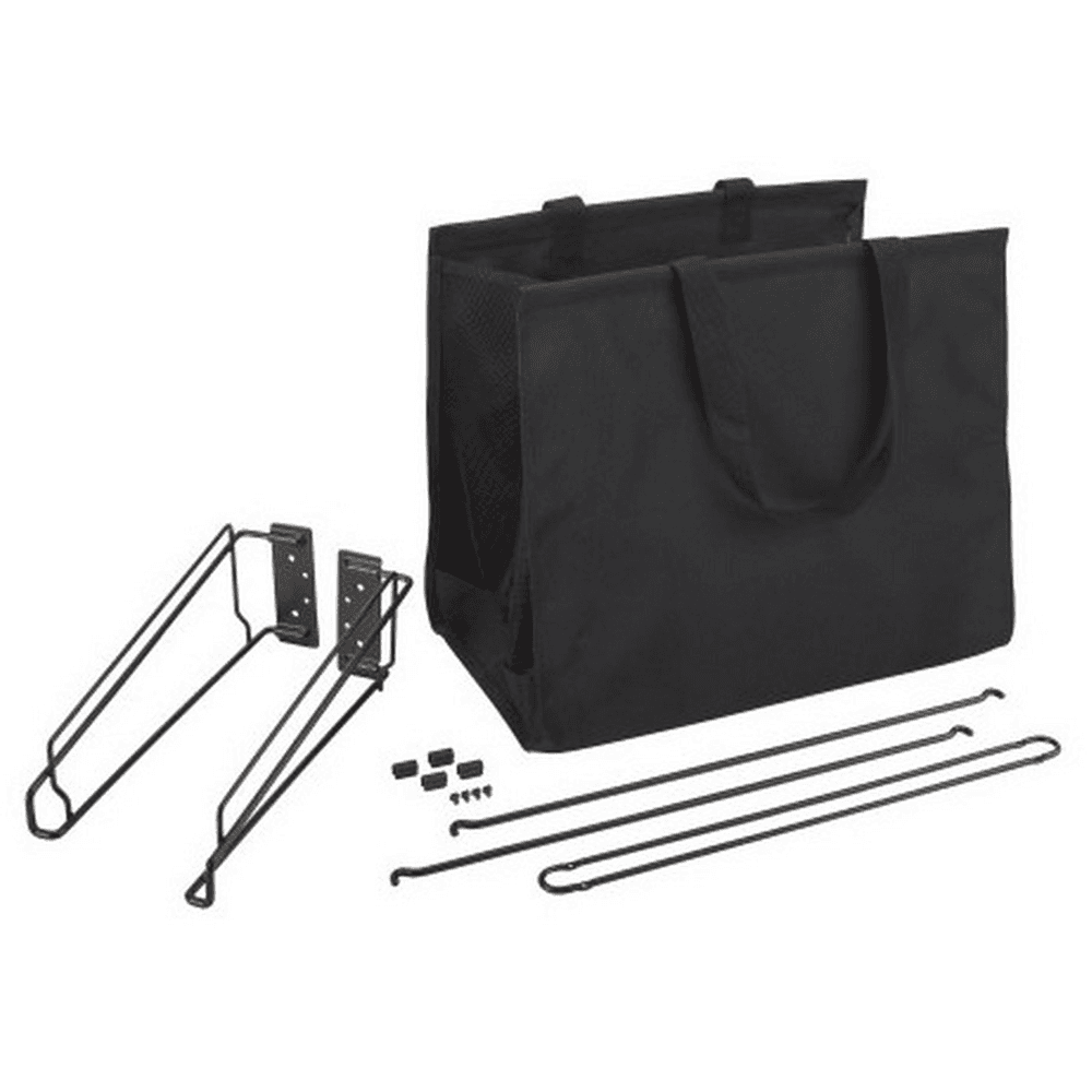 19-1/2" x 13-1/2" x 27" Wide Sidelines Tilt-Out Wire/Fabric Hampers Bag, Black Finish