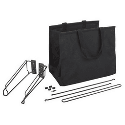 19-1/2" x 13-1/2" x 27" Wide Sidelines Tilt-Out Wire/Fabric Hampers Bag, Black Finish