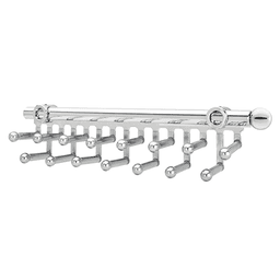13-7/8" - 21-7/8" Pull-Out Tie/Scarf Organizer, Chrome Finish