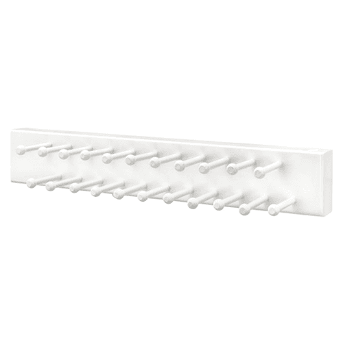 14" Slide-Out Maple Tie Rack, White Finish