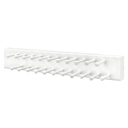 14" Slide-Out Maple Tie Rack, White Finish