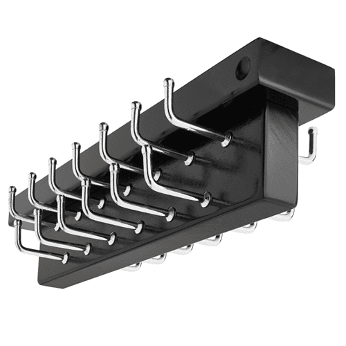 14" Top Mount Belt Butler, Black Finish