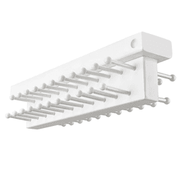 14" Slide-Out Maple Tie Butler, White Finish
