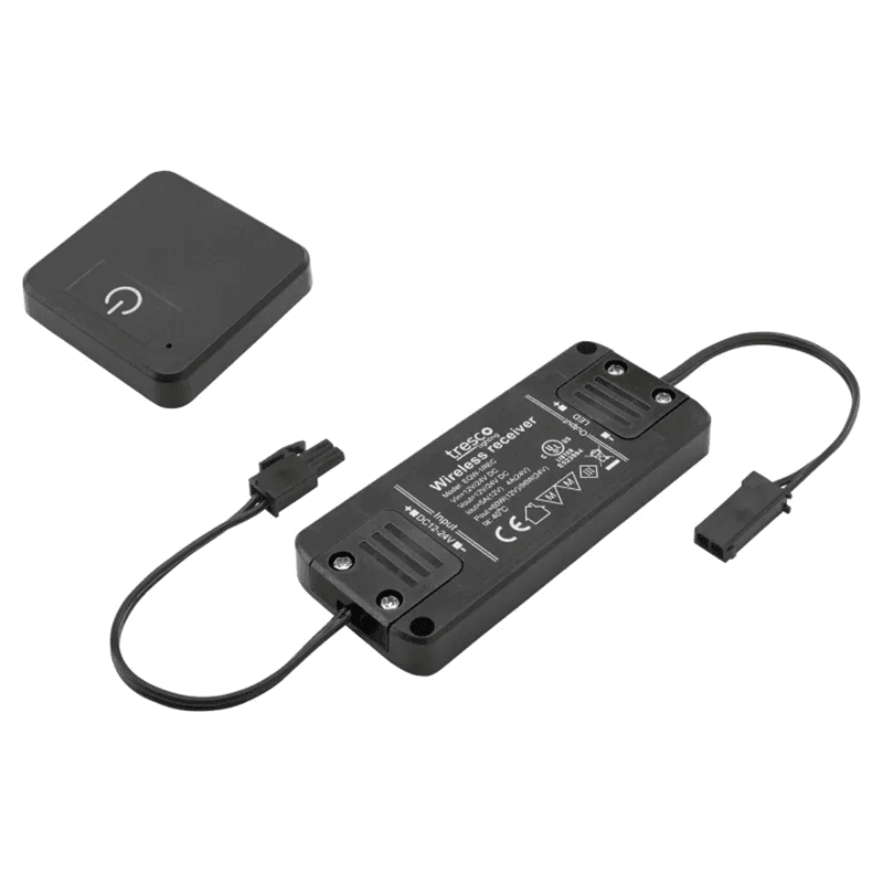 12/24VDC 60W/96W EquiLine FREEDiM Series Receiver/Wireless Touch Dimmer, Black