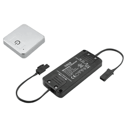 12/24VDC 60W/96W EquiLine FREEDiM Series Receiver/Wireless Touch Dimmer, Nickel