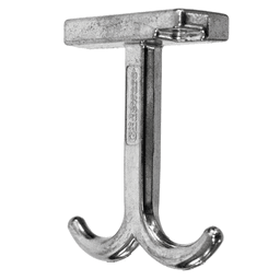 1" Back-to-Back Hook, Zinc