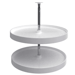 2062 24" Full-Circle 2 Tray Lazy Susan, White