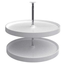 2062 28" Full-Circle 2 Tray Lazy Susan, White
