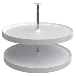 2062 32" Full-Circle 2 Tray Lazy Susan, White