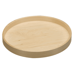 20" Full-Circle 1 Tray Wood Lazy Susan with Steel Swivel Bearing