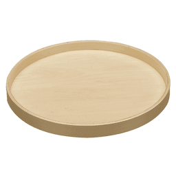 24" Full-Circle 1 Tray Wood Lazy Susan with Steel Swivel Bearing