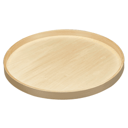 28" Full-Circle 1 Tray Wood Lazy Susan with Steel Swivel Bearing