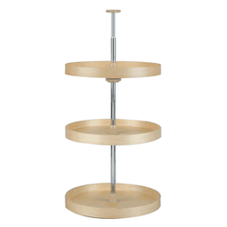4BW 20" Full-Circle 3 Tray Wood Lazy Susan