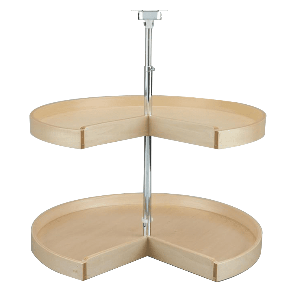 28" Pie Cut 2 Tray Lazy Susan