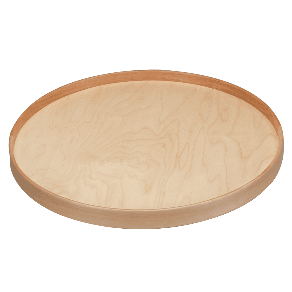 24" Full-Circle 1 Tray Wood Lazy Susan with Swivel Bearing
