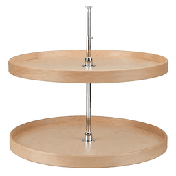 4NW 32" Full-Circle 2 Tray Wood Lazy Susan