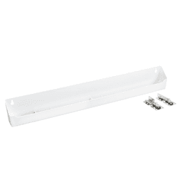 24" White Sink Front Tip-Out Tray with 1-Pair Hinges
