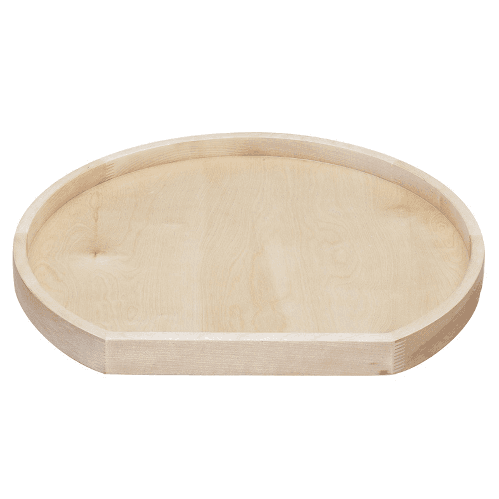 28" D-Shape 1 Tray Lazy Susan with Steel Bearing