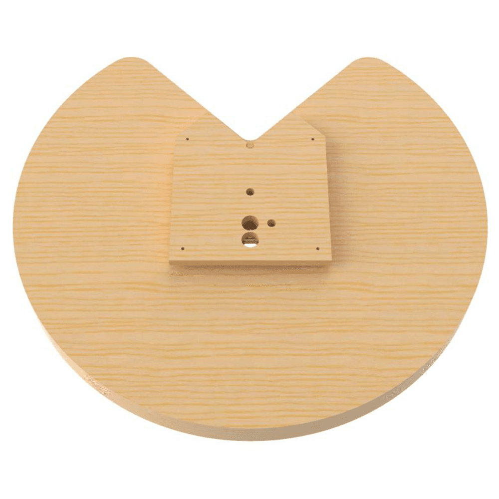 28" Kidney Shape 1-Tray Wood Lazy Susan with Steel Swivel Bearing
