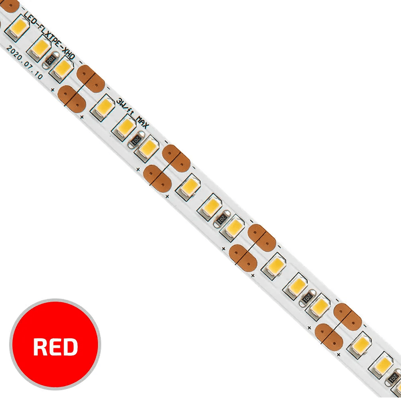 12VDC 3W/FT Red High Output FlexTape Roll, 16.4', White