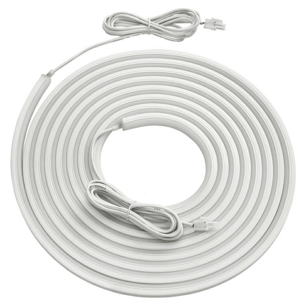 12V LED 3W Top-Emitting Warm White Neoloop Flexible Silicone Lighting, 16.4' Roll, White